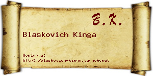 Blaskovich Kinga névjegykártya